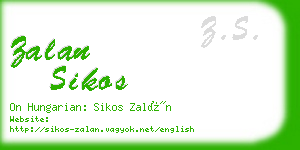 zalan sikos business card